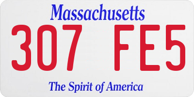MA license plate 307FE5