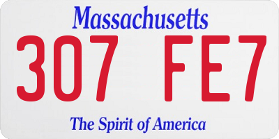 MA license plate 307FE7