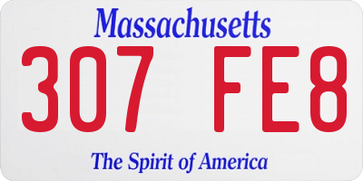 MA license plate 307FE8