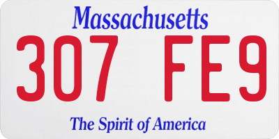 MA license plate 307FE9