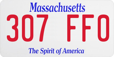 MA license plate 307FF0