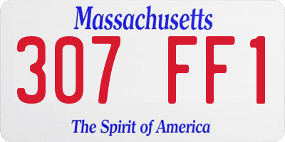 MA license plate 307FF1