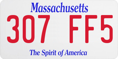MA license plate 307FF5