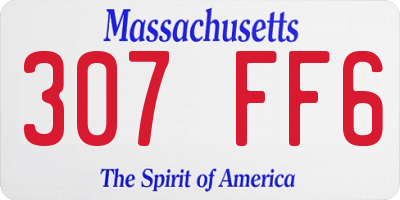 MA license plate 307FF6