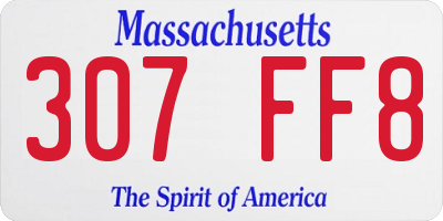 MA license plate 307FF8