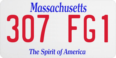 MA license plate 307FG1