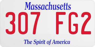 MA license plate 307FG2