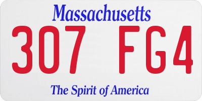 MA license plate 307FG4