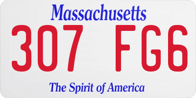 MA license plate 307FG6