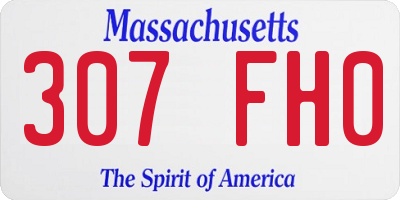 MA license plate 307FH0