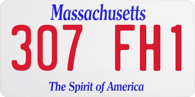 MA license plate 307FH1