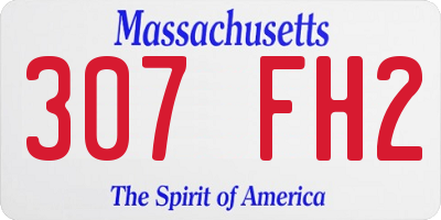 MA license plate 307FH2