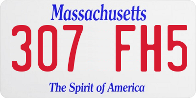 MA license plate 307FH5