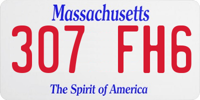MA license plate 307FH6
