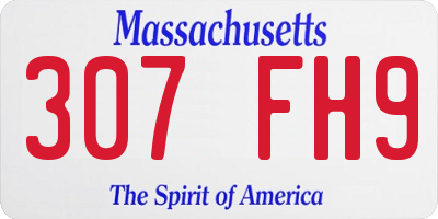 MA license plate 307FH9