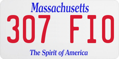 MA license plate 307FI0