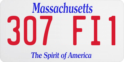 MA license plate 307FI1