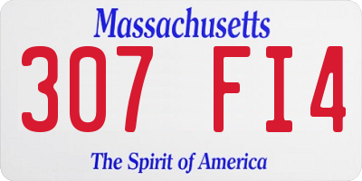 MA license plate 307FI4