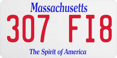 MA license plate 307FI8