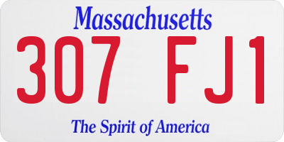 MA license plate 307FJ1