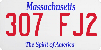 MA license plate 307FJ2