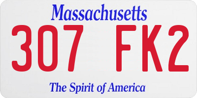 MA license plate 307FK2