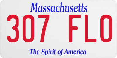 MA license plate 307FL0