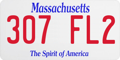MA license plate 307FL2