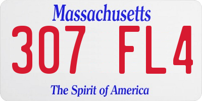 MA license plate 307FL4