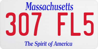 MA license plate 307FL5