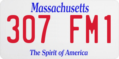 MA license plate 307FM1