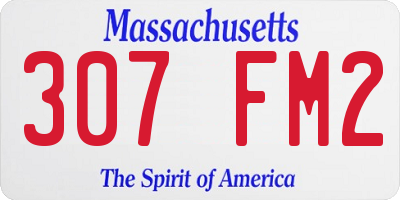 MA license plate 307FM2