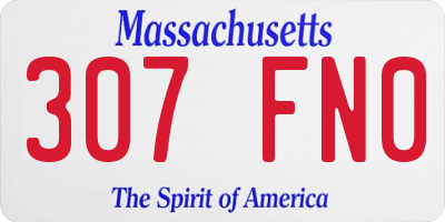 MA license plate 307FN0
