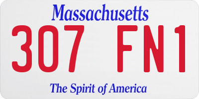 MA license plate 307FN1