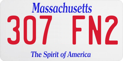 MA license plate 307FN2
