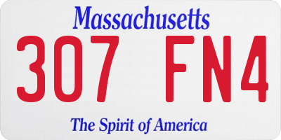 MA license plate 307FN4