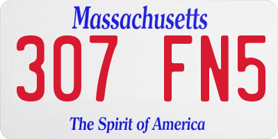 MA license plate 307FN5