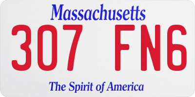 MA license plate 307FN6