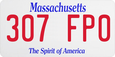MA license plate 307FP0