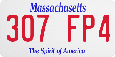 MA license plate 307FP4