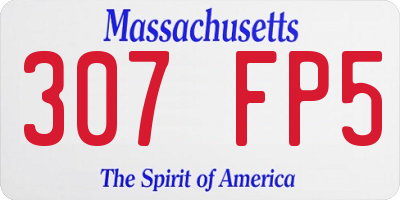 MA license plate 307FP5
