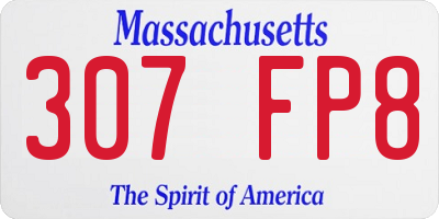 MA license plate 307FP8