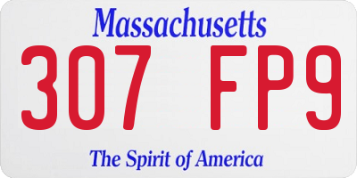 MA license plate 307FP9