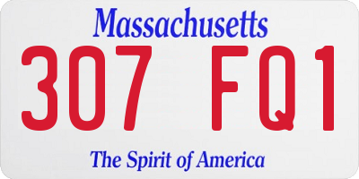MA license plate 307FQ1