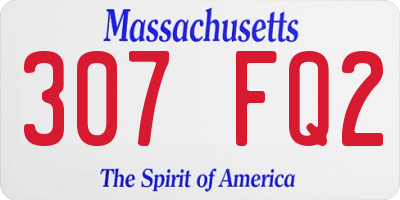 MA license plate 307FQ2