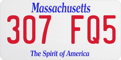 MA license plate 307FQ5