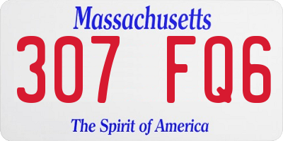 MA license plate 307FQ6