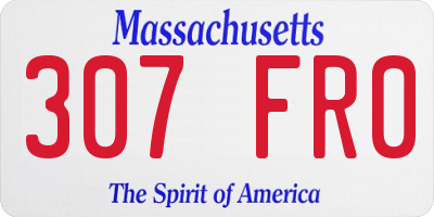 MA license plate 307FR0
