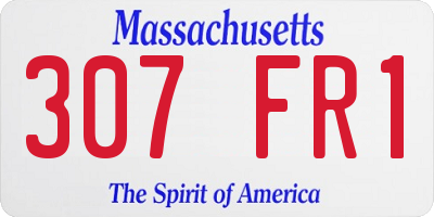 MA license plate 307FR1