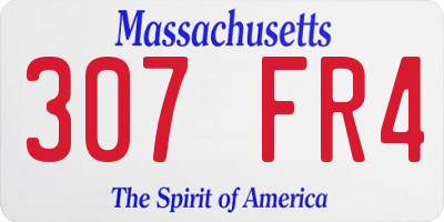 MA license plate 307FR4